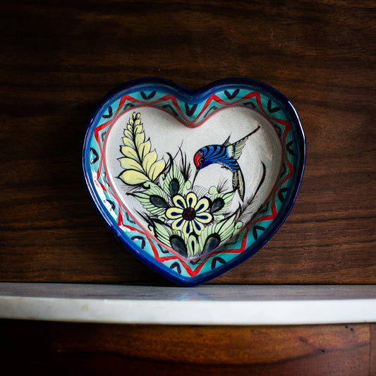 Hummingbird Wild Bird Heart Dish