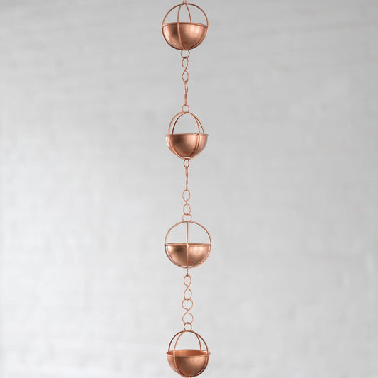 Prava Copper Rain Chain - 7 ft
