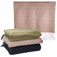 Load image into Gallery viewer, 100% Alpaca Geometric Loomed Blanket - 58&quot; x 80&quot;
