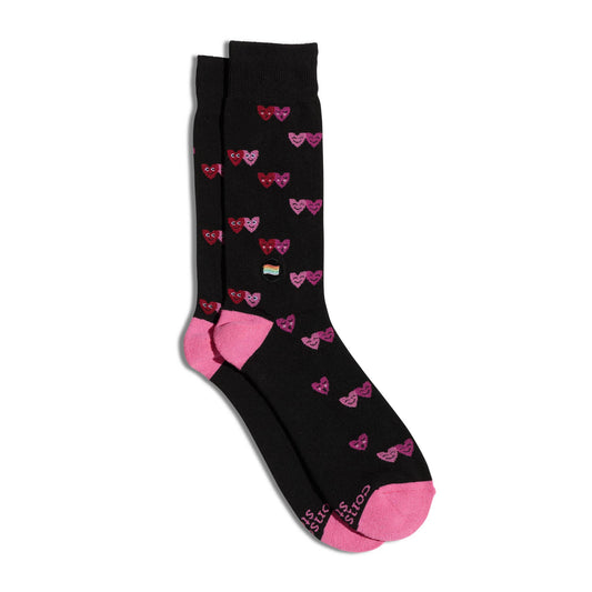 Socks that Save LGBTQ Lives (Black Hearts): Medium