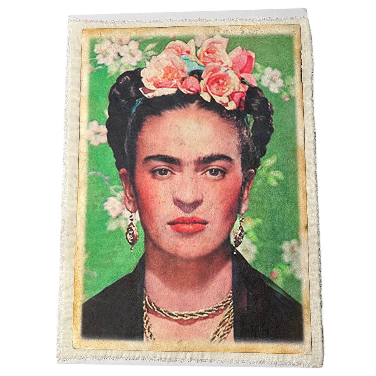 Frida Kahlo Handmade Bark Amate Paper Picture Silkscreen