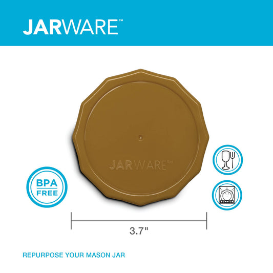 Jarware Multicolor Mason Jar Lids, Set of 4 Wide Mouth
