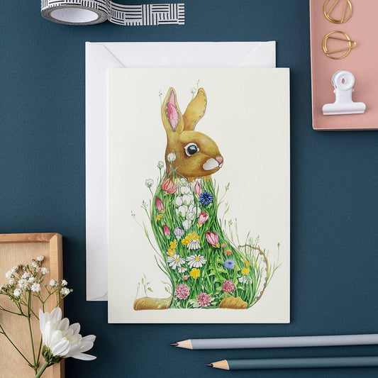 Bunny in a Meadow Card