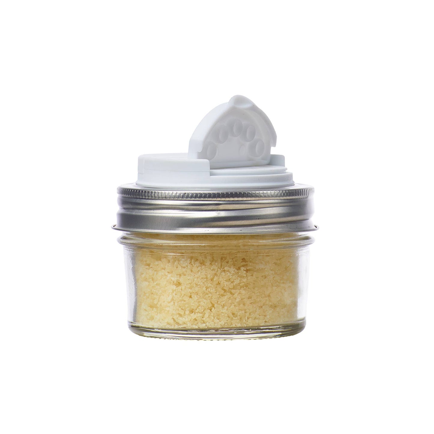 Jarware Spice Lid for Regular Mouth Mason Jar, Black, White