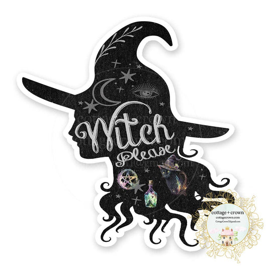 Witch Please Magic Boho Cat Vinyl Decal Sticker