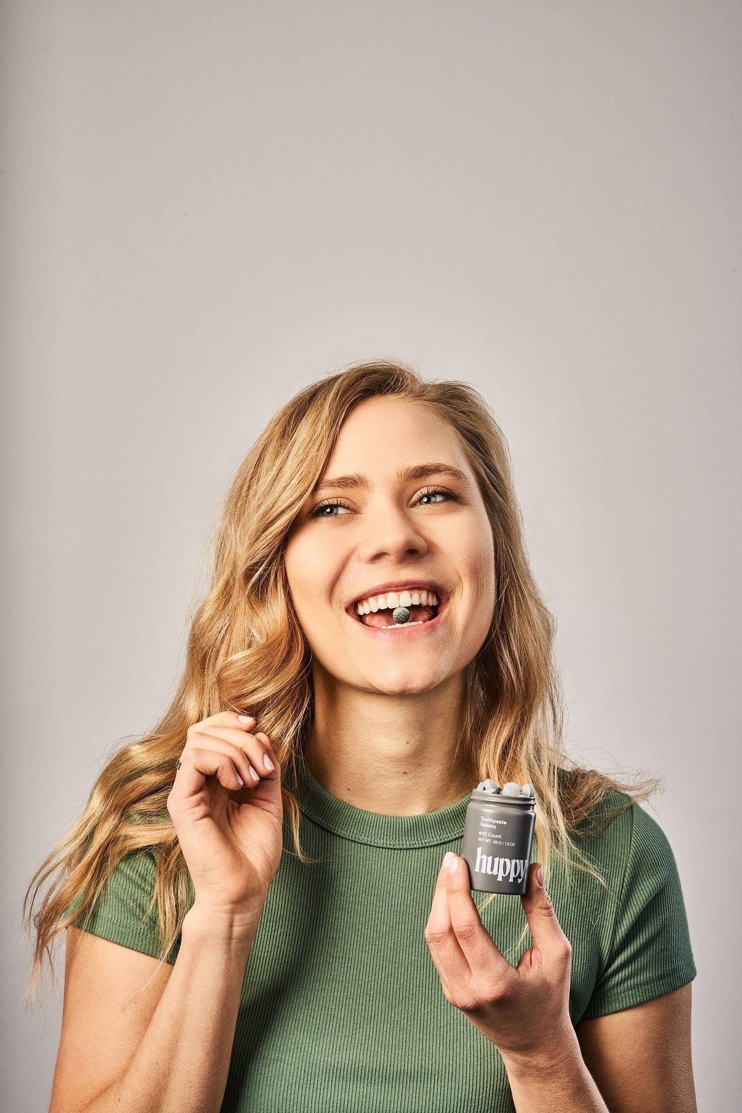 Huppy Charcoal Mint Toothpaste Tablets