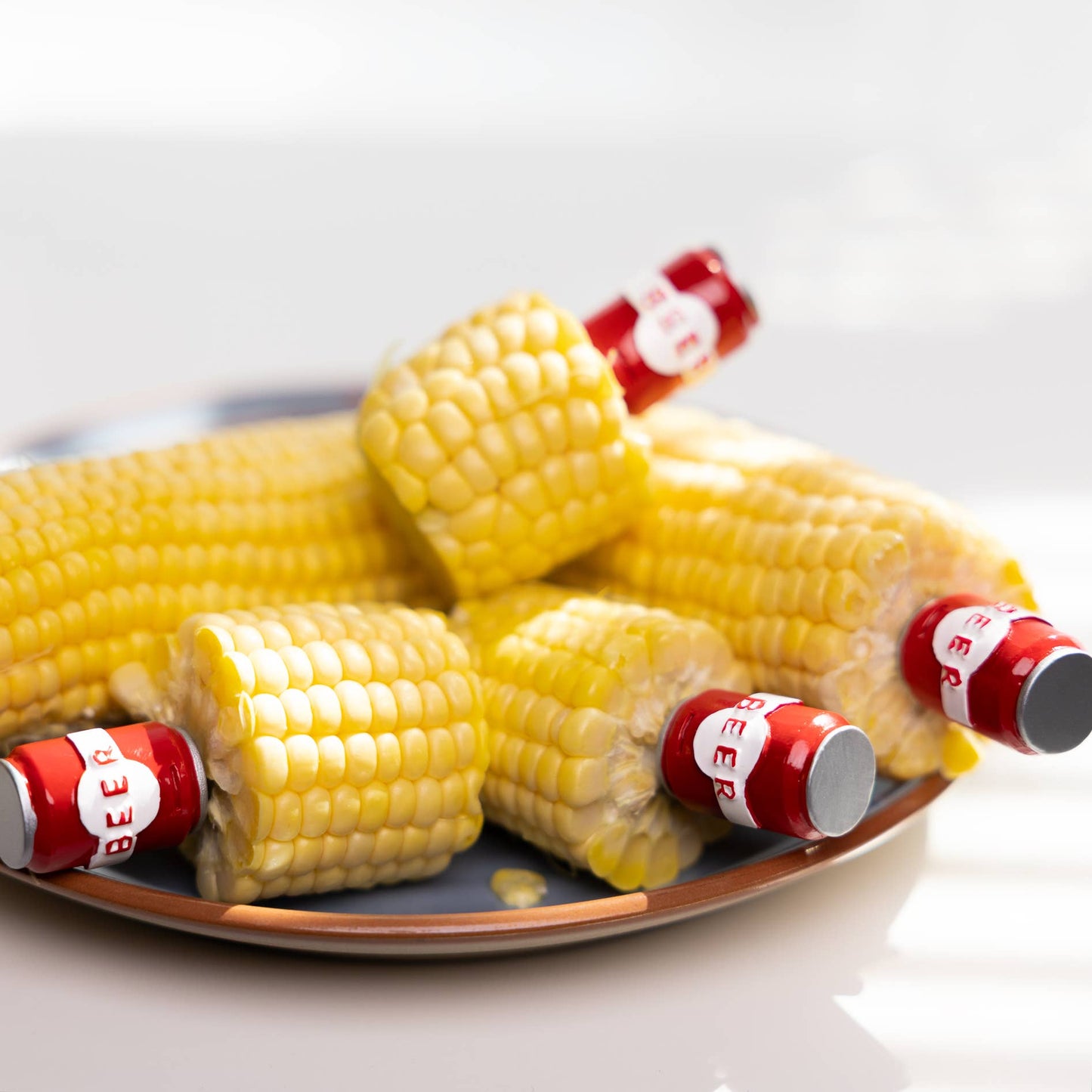 Outset Beer Can Corn Holders, Set of 4 Pairs, 0.8” x 2.5”