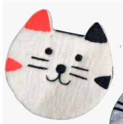 Felt Cat Trivet, 4 assorted designs, 8" round