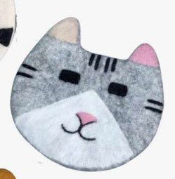 Felt Cat Trivet, 4 assorted designs, 8" round