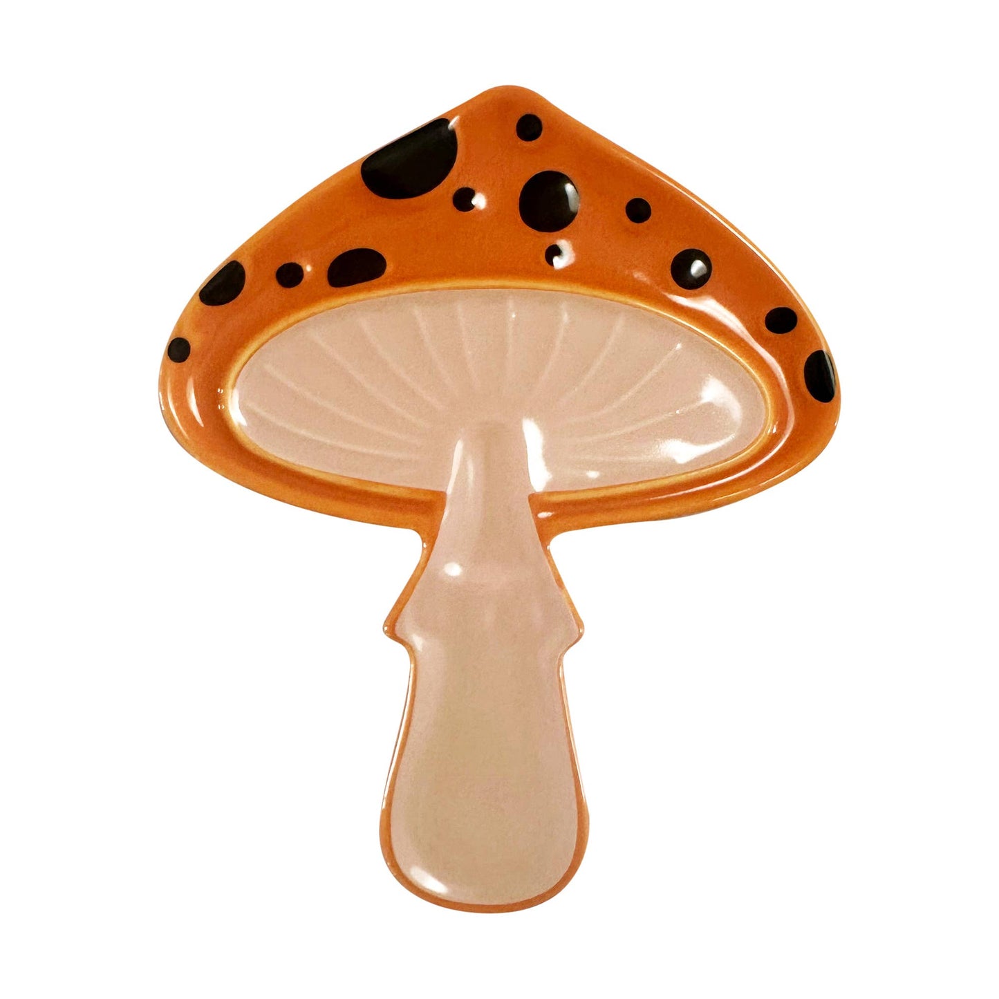 Fox Run Mushroom Spoon Rest, Ceramic Spoon and Spatula Rest