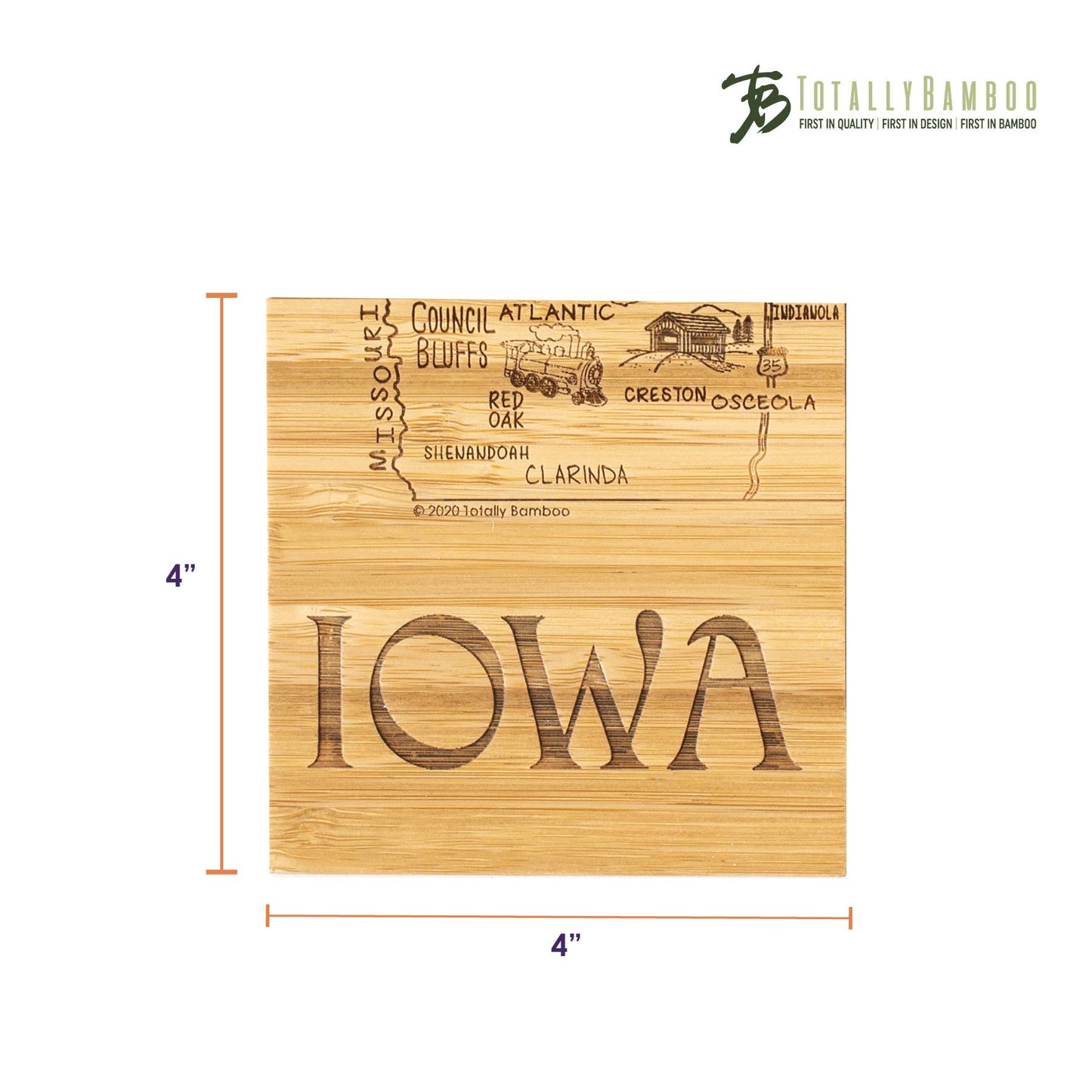 Iowa Puzzle 4-Pc. Coaster Set with Case