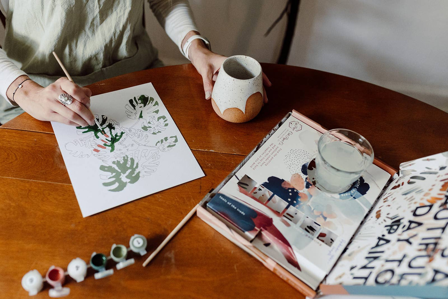 Paint-By-Numbers kit Peony Blossoms