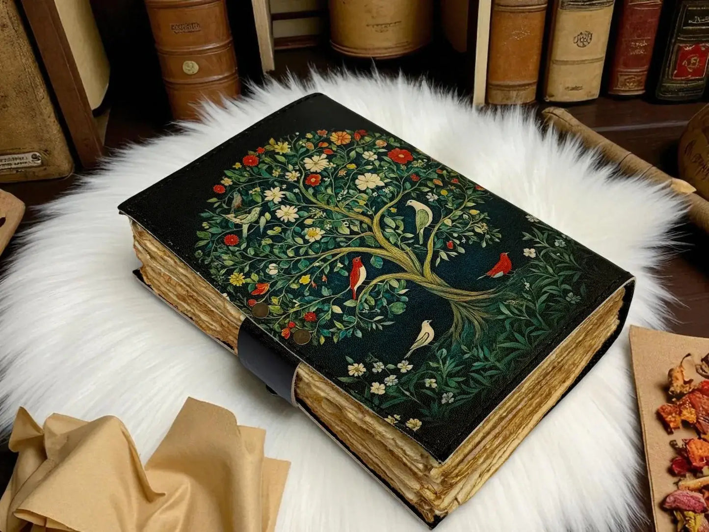 Celestial Tree of Life Leather Journal
