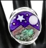 Ring  Celestial Scene Silver