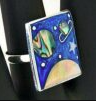 Ring  Celestial Scene Silver
