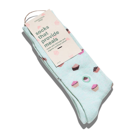 Socks that Provide Meals (Blue Cupcakes): Medium