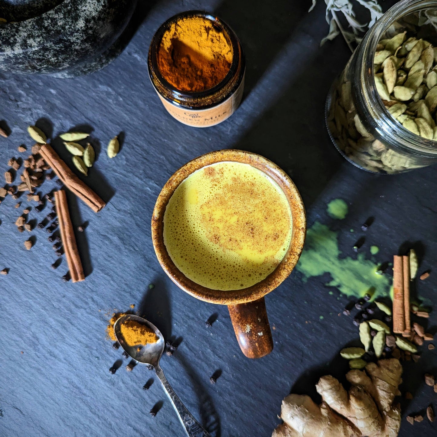 Golden Milk: Glass jar