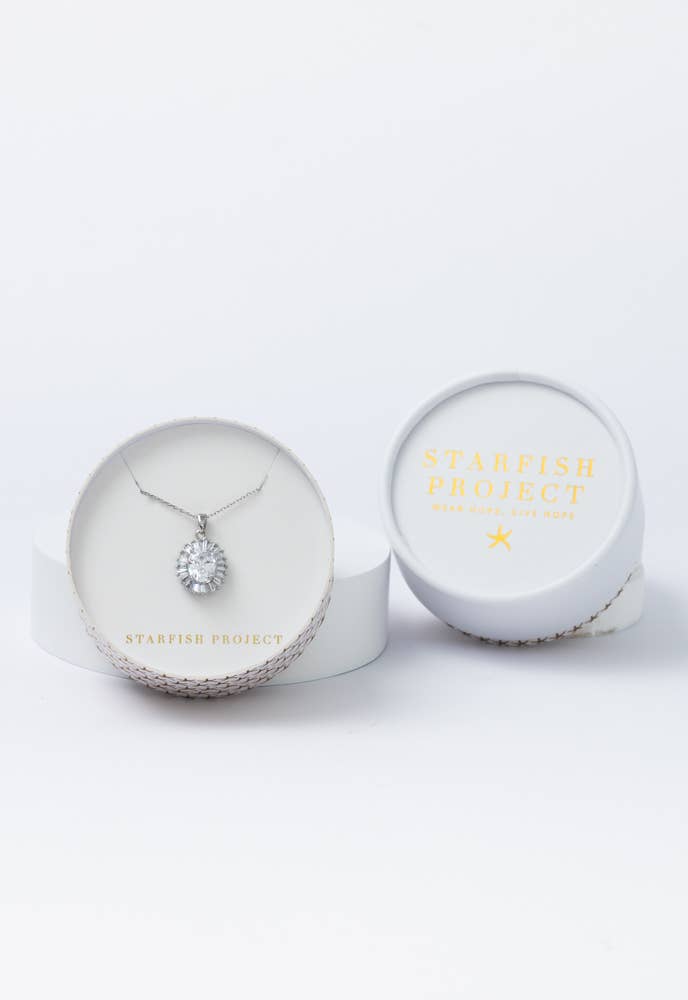 Infinite Glow Platinum Zircon Necklace