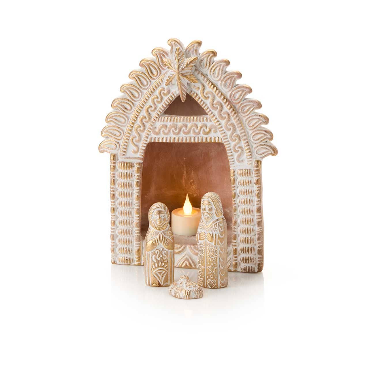 Gilded Terracotta Nativity