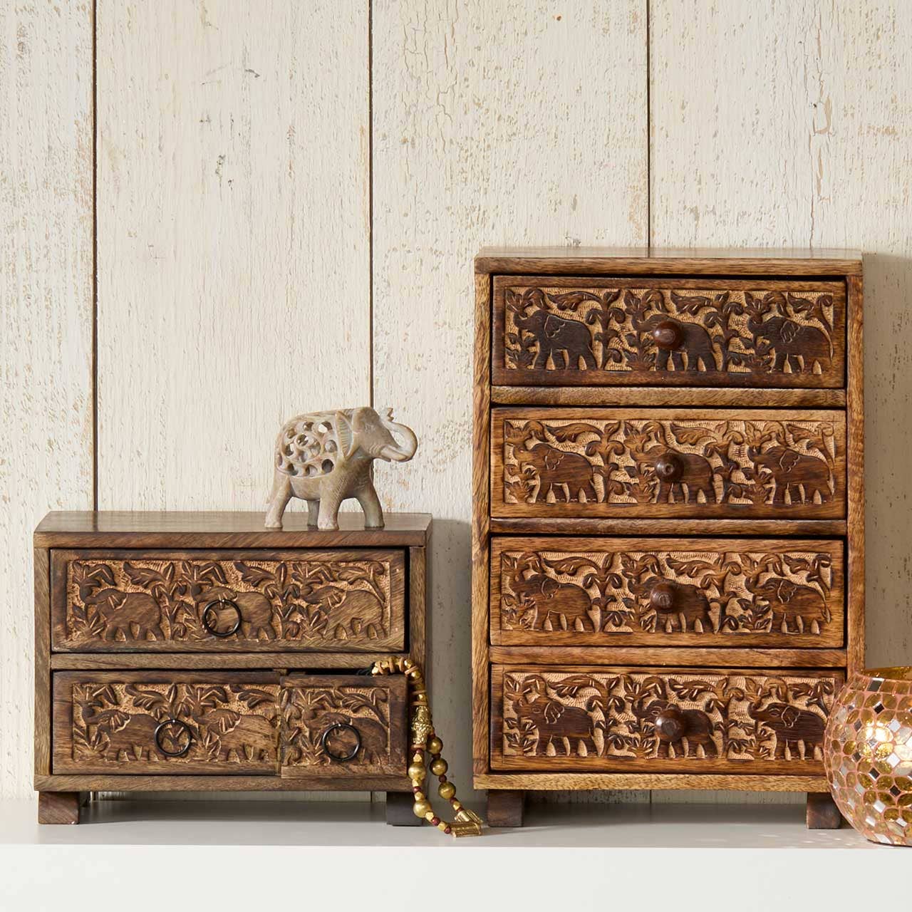 Short Tabletop Elephant Chest