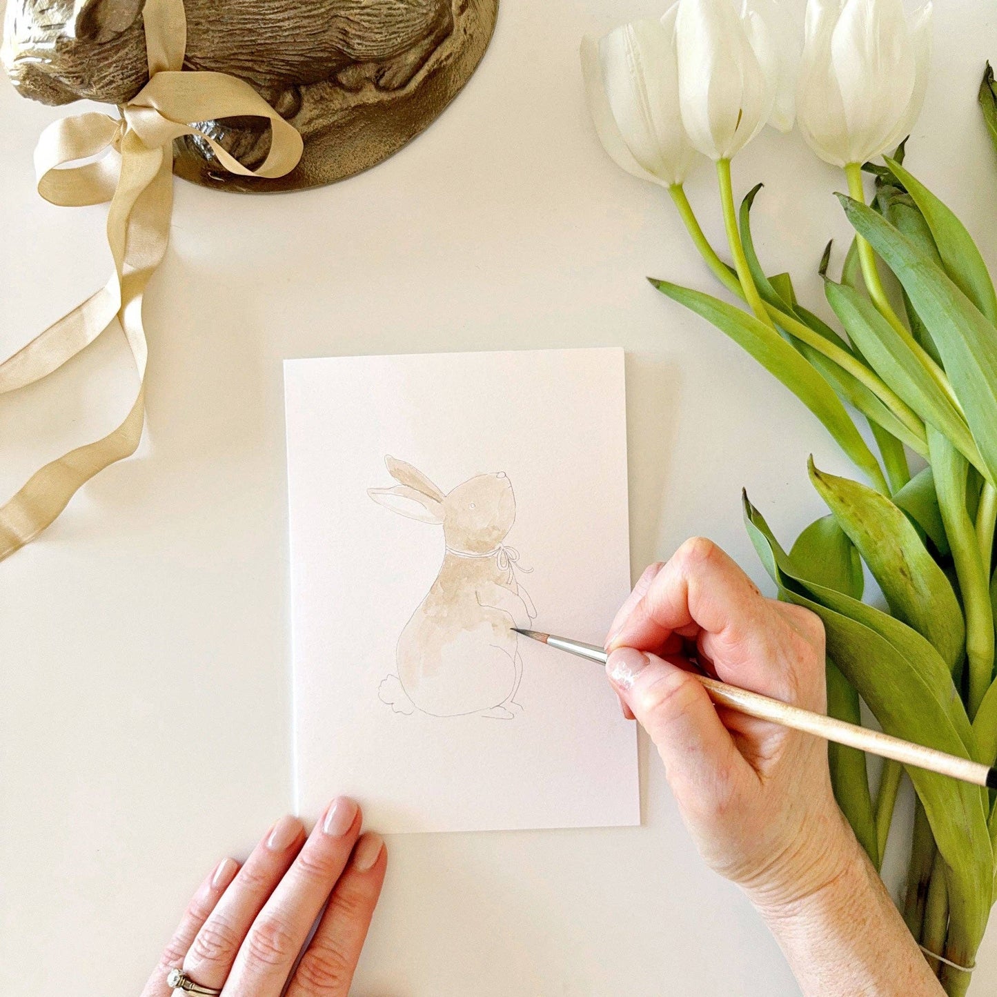paintable watercolor notecard set Easter