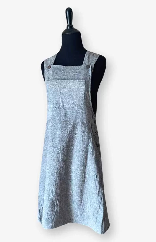 Cotton Overall Dress, Knee Length