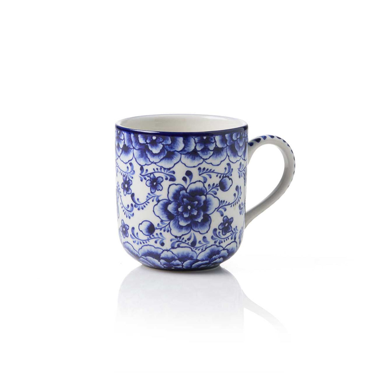 Indigo Bloom Handpainted Mug