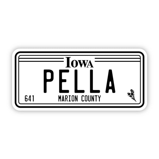Pella, Iowa License Plate Sticker - Tulips