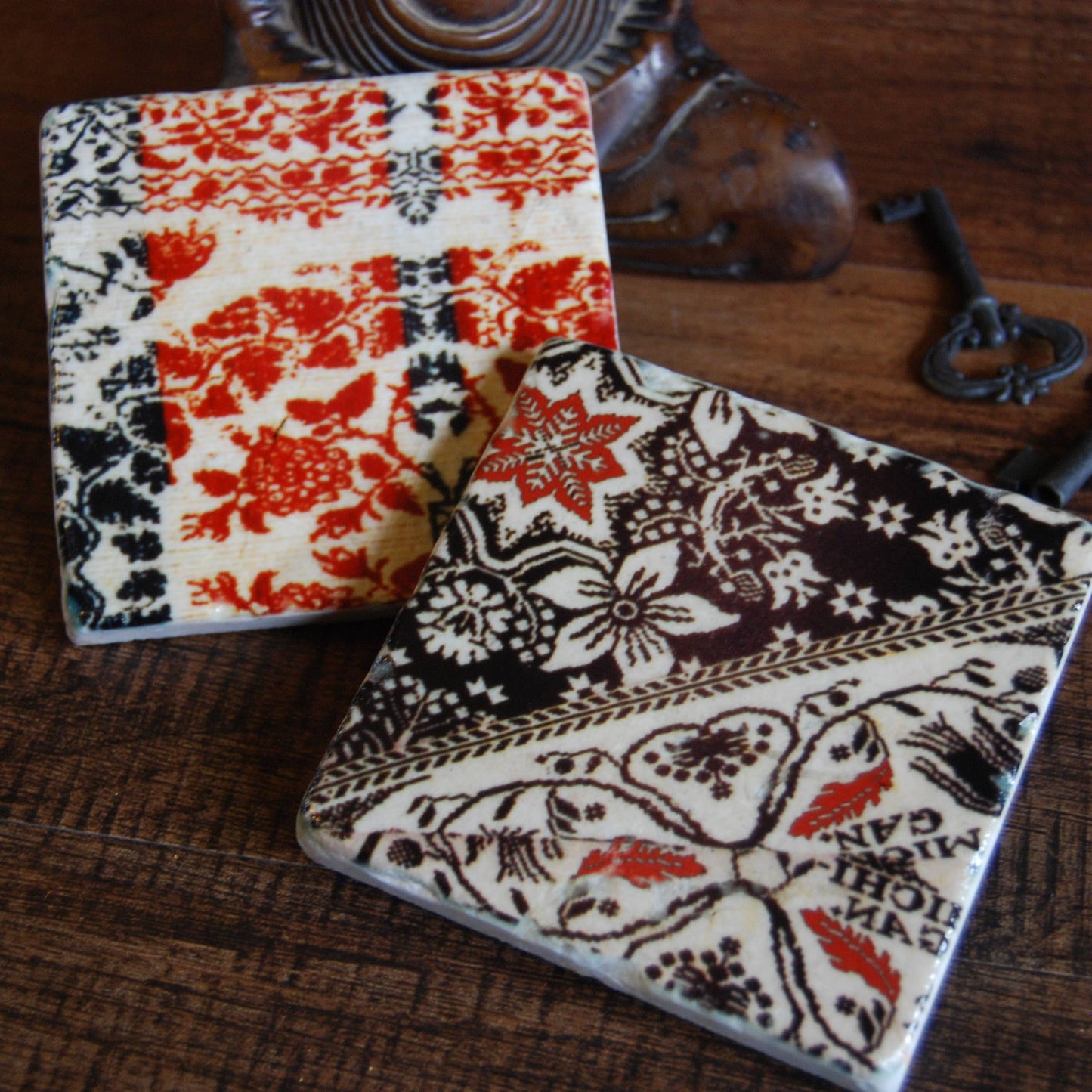 Autumn Tapestry stone coaster