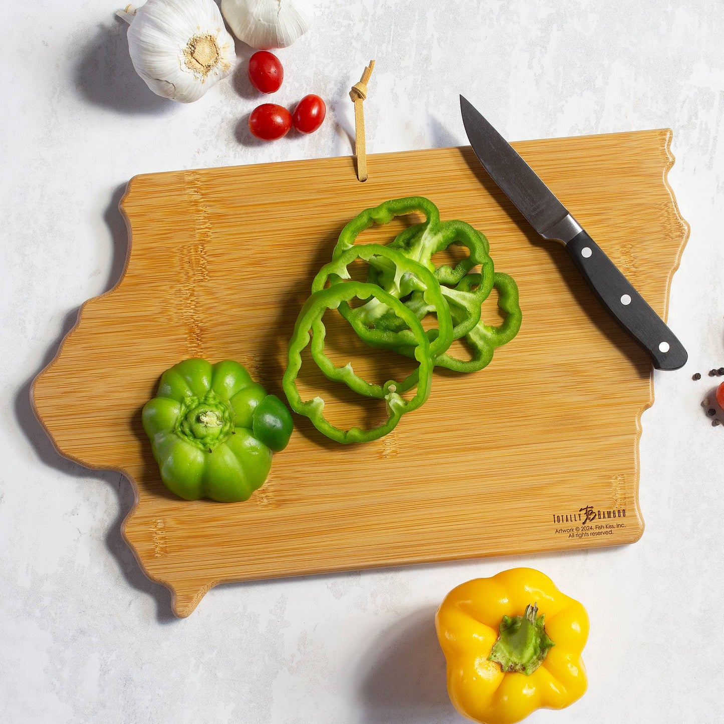 Iowa Cutting Board with Artwork by Fish Kiss™