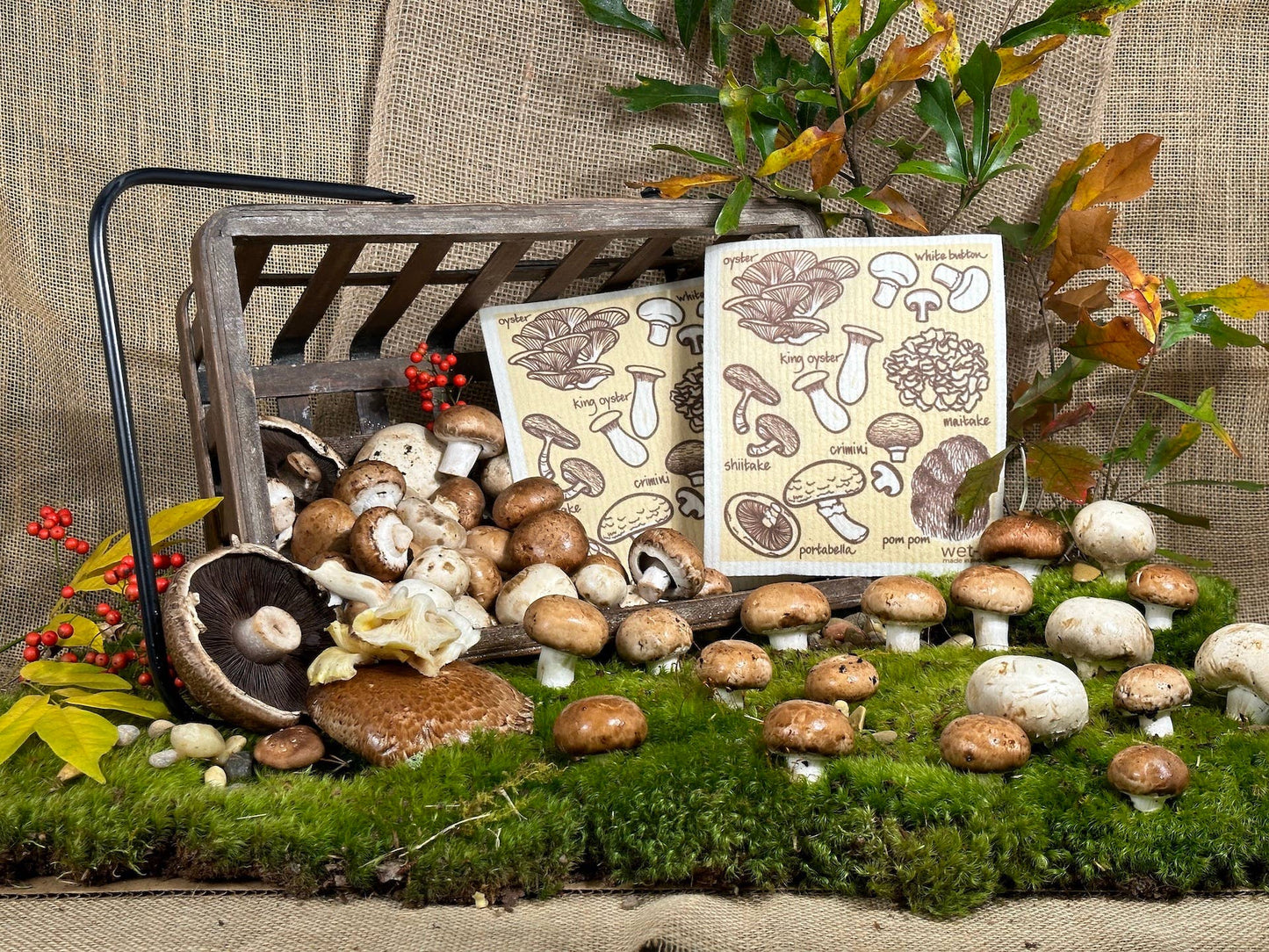 Mushroom Medley Swedish Cloth