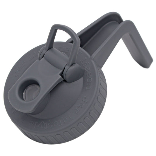 Pour & Store Pitcher Lid w/Handle for Mason Jars: Charcoal Gray / Regular mouth