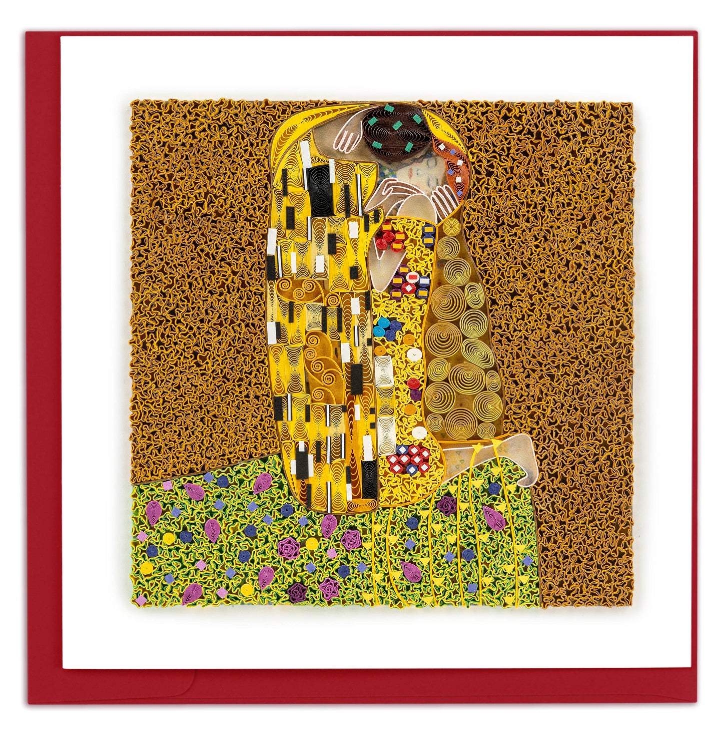 Artist Series - Quilled The Kiss, Klimt Greeting Card