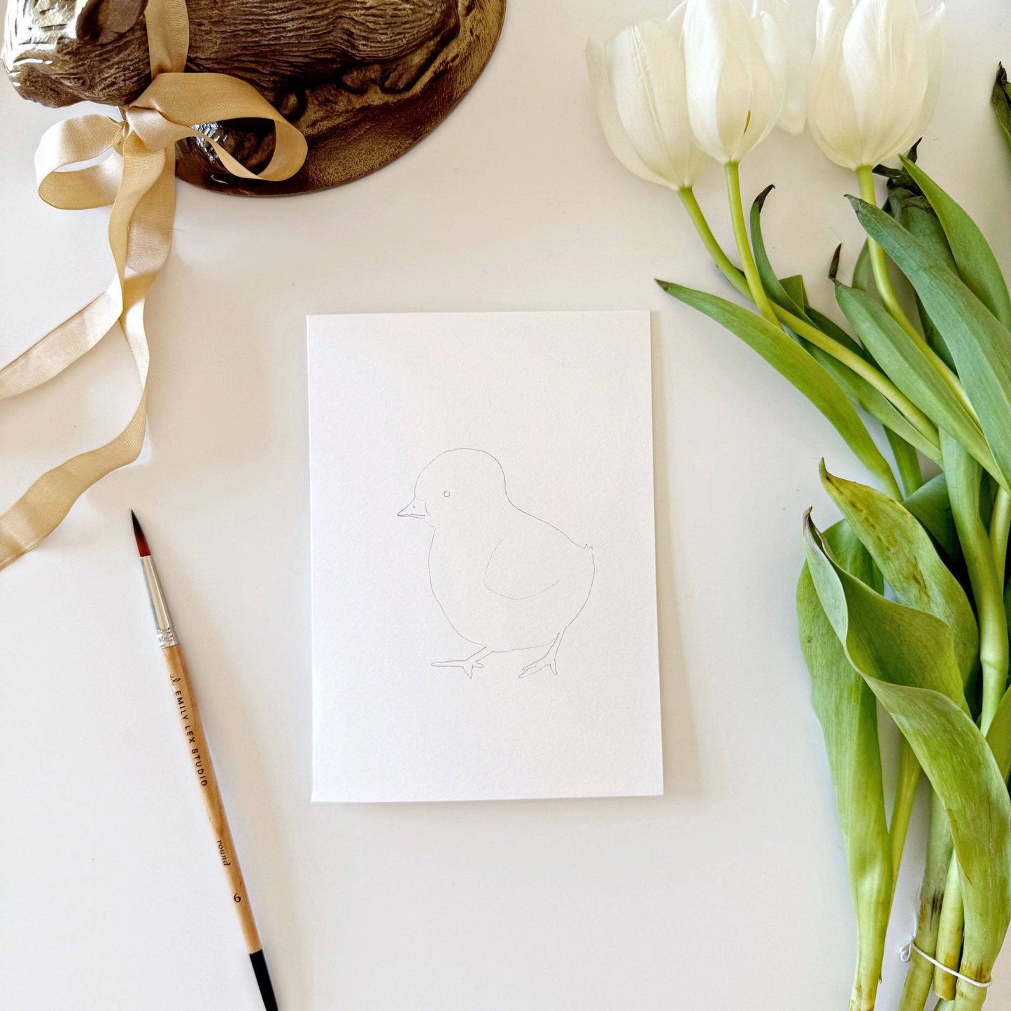 paintable watercolor notecard set Easter