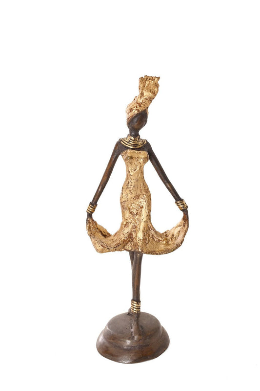 Momentum Burkina Bronze Sculpture in Gold