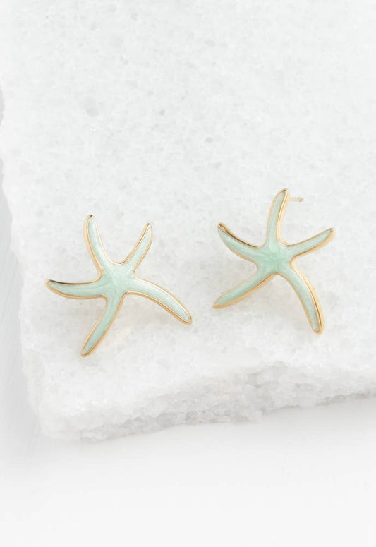 Starfish Hope Studs in Mint