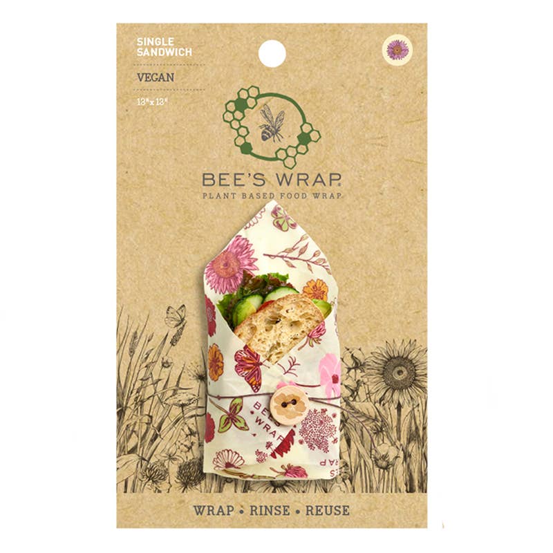 Sandwich Wrap - Meadow Magic, Plant Based Wax