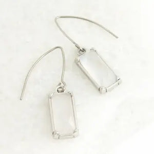 Moonlit Grace Earrings in Gold or Silver & Moonstone