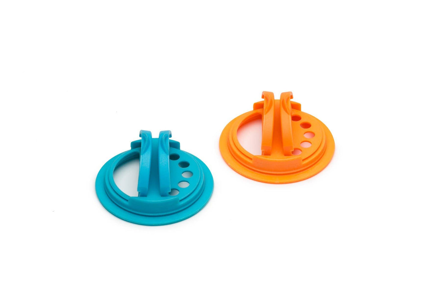 Jarware Spice Lid for Regular Mouth Mason Jar, Orange, Blue