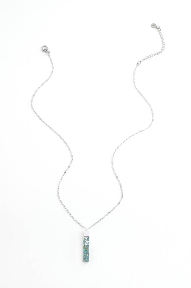 Brayden Turquoise Necklace in Silver