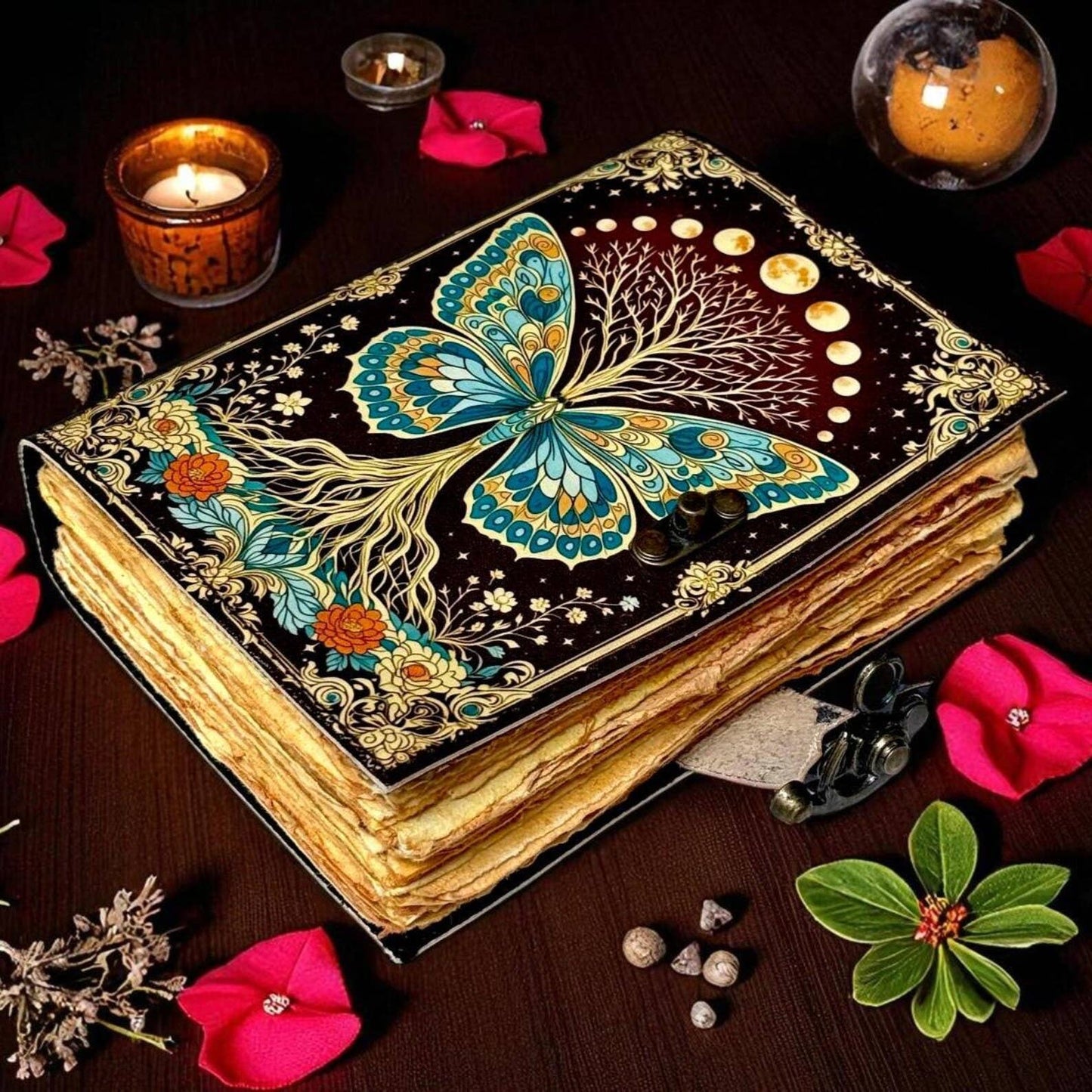 Luna Moth Grimoire Journal