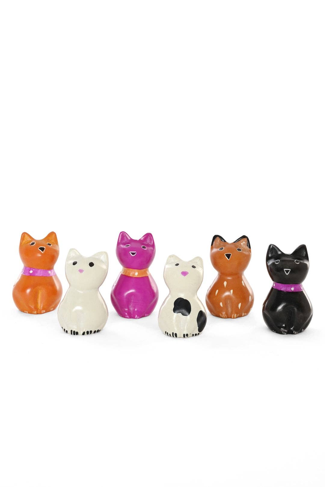 Playful Mini Soapstone Cats