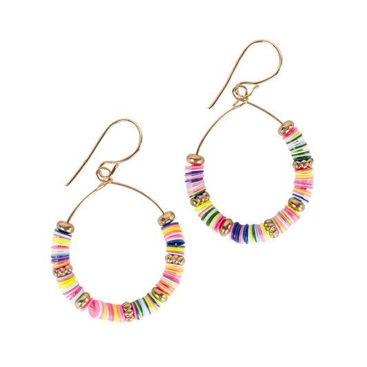 *Sequins Hoop Earrings - Multicolored