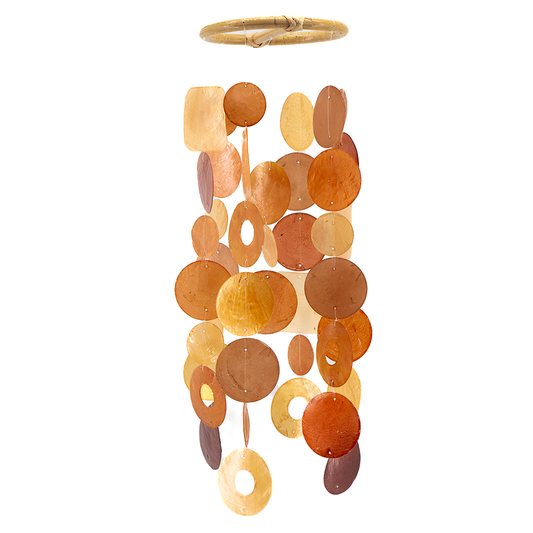 Capiz Chime Small Round |  Flame