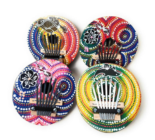 Painted Coconut Kalimba Thumb Piano SMALL