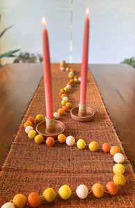 Felt Ball Garland - 10' Gold