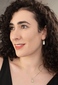 Moonlit Grace Earrings in Gold or Silver & Moonstone