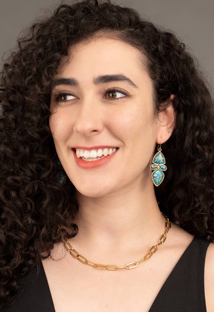 Celestial Cascade Emperor Stone Earrings