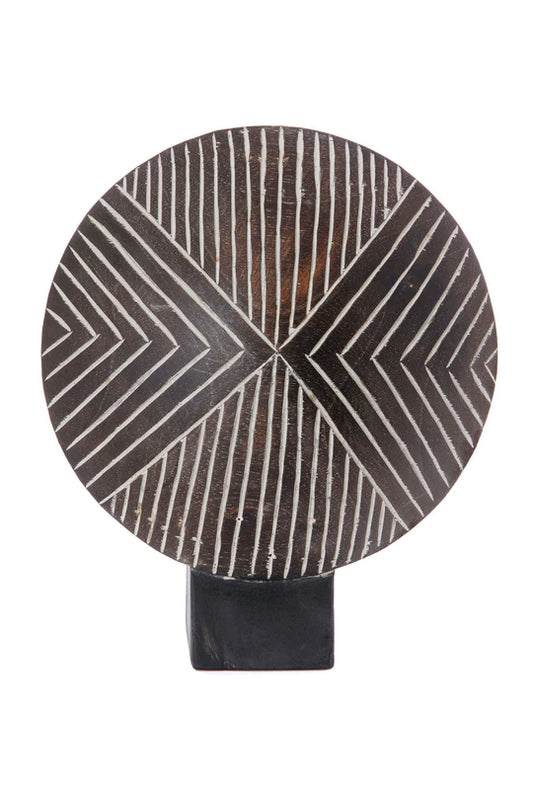 West African Wood Shield Sculpture