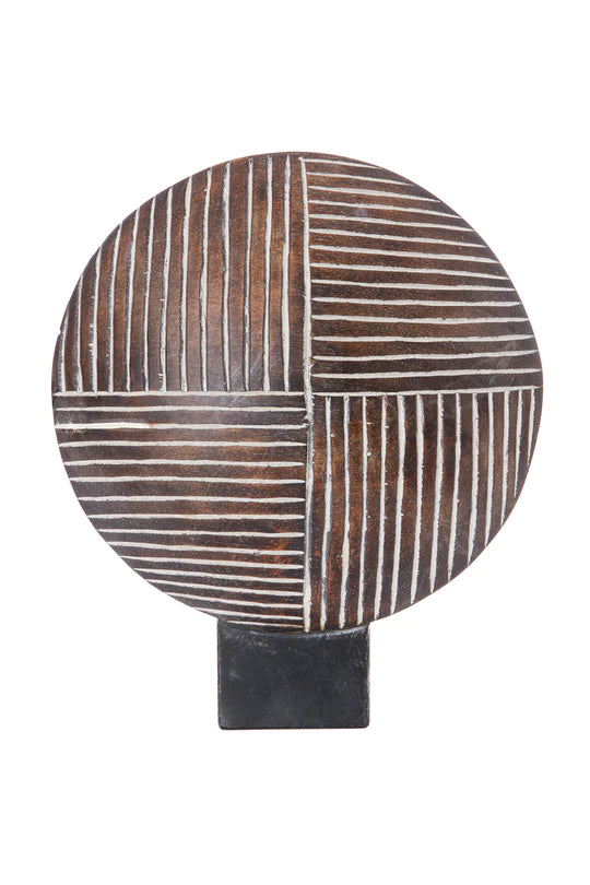 West African Wood Shield Sculpture
